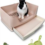 Oleisert Rabbit Litter Box Large Plastic Removable Tray-0