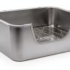 Sorstrem Stainless Steel Rabbit Litter Tray Hygienic Easy-1