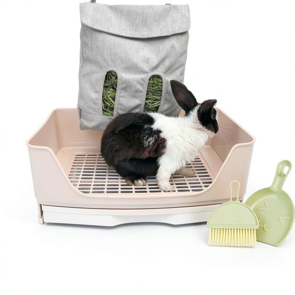 Oleisert Rabbit Litter Box Large Plastic Removable Tray-6