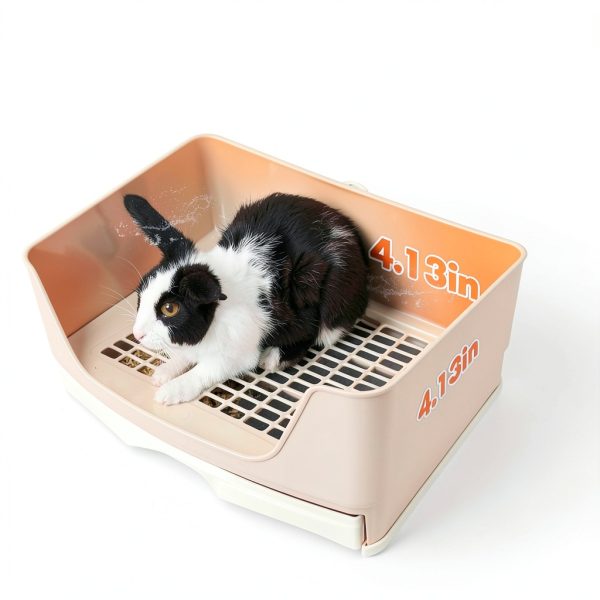 Oleisert Rabbit Litter Box Large Plastic Removable Tray-2