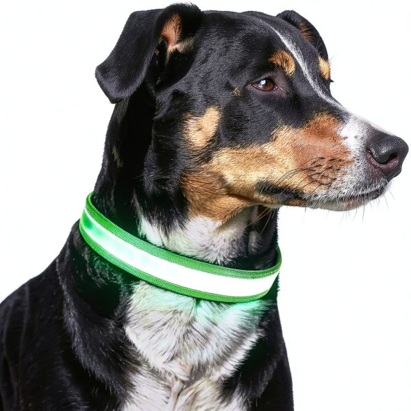 Bisen LED Dog Collar Rechargeable Safety Light Adjustable-6