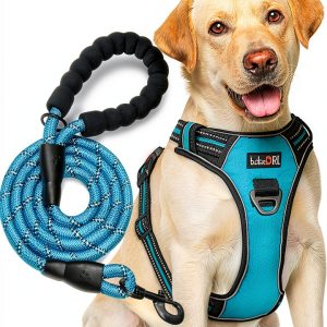 tobeDRI No Pull Dog Harness Reflective Front Clip Leash-0
