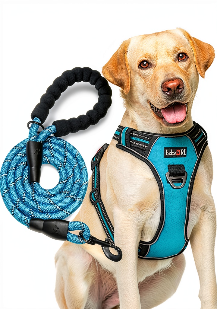 tobeDRI dog harness on a medium-sized dog during a walk