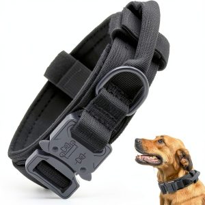 CADONO Tactical Dog Collar Nylon Padded Handle Training-0