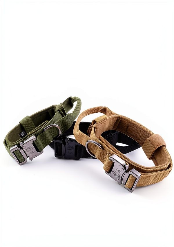 CADONO Tactical Dog Collar Nylon Padded Handle Training-4