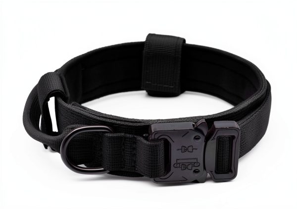 CADONO Tactical Dog Collar Nylon Padded Handle Training-1