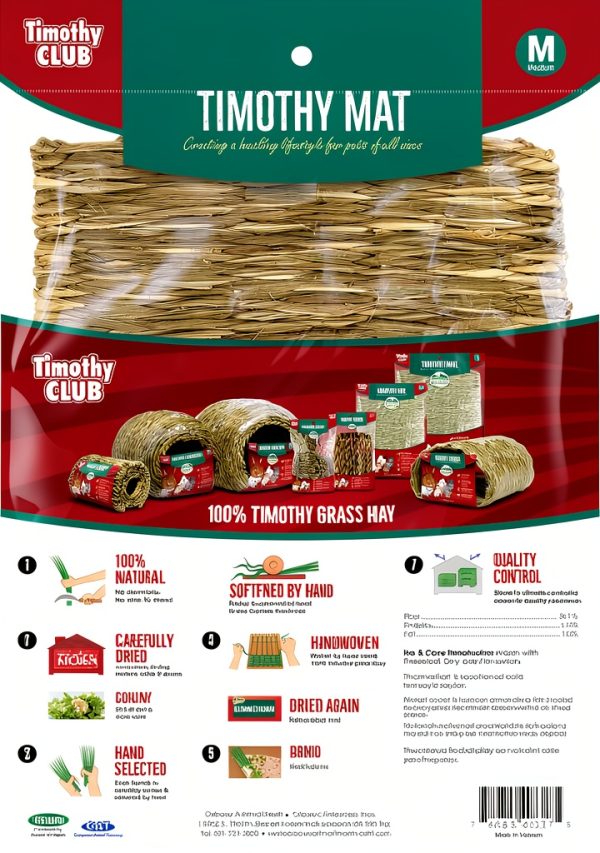 Oxbow Timothy Hay Mat Natural Rabbit Guinea Pig Chew-1