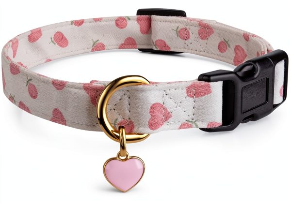 FYEQYAOU Cotton Dog Collar Adjustable Breathable Pet Collars-0