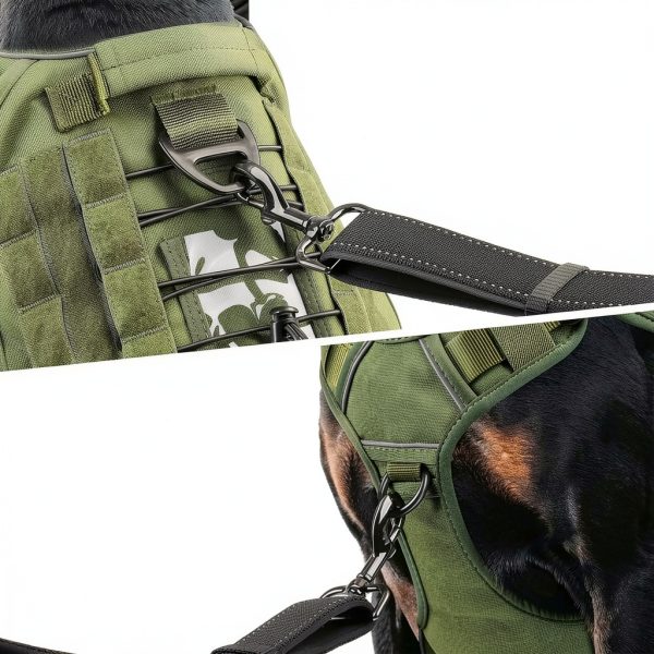 WINGOIN Dog Harness Large No Pull Reflective Military Nylon-1