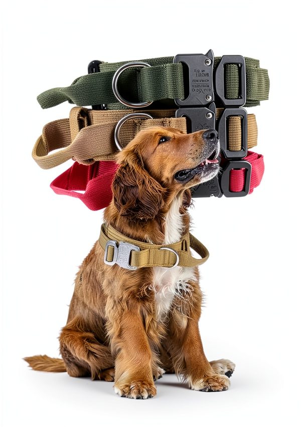 CADONO Tactical Dog Collar Nylon Padded Handle Training-6