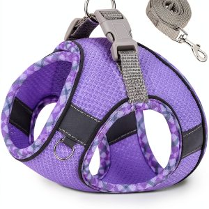 Petank Dog Harness Jacquard Mesh Reflective Step In Design-0