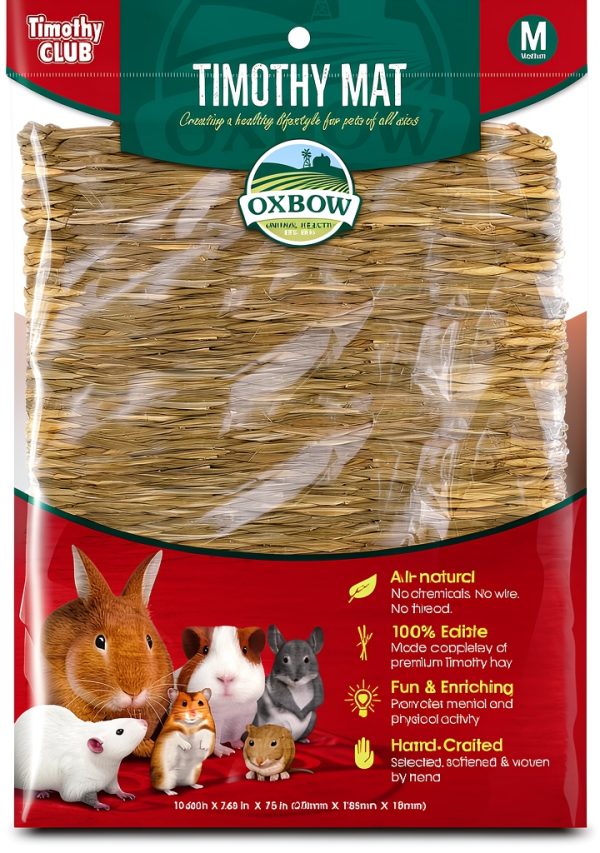 Oxbow Timothy Hay Mat Natural Rabbit Guinea Pig Chew-0