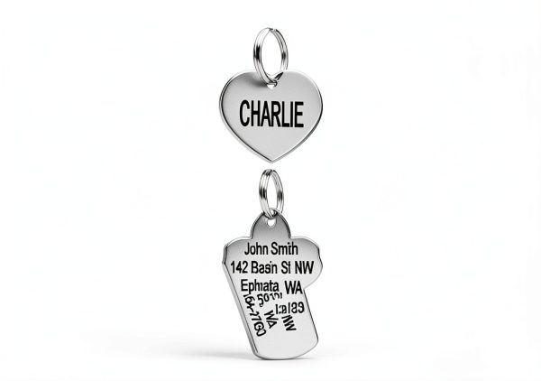 GoTags Stainless Steel Dog ID Tag Laser Engraved Pet-1