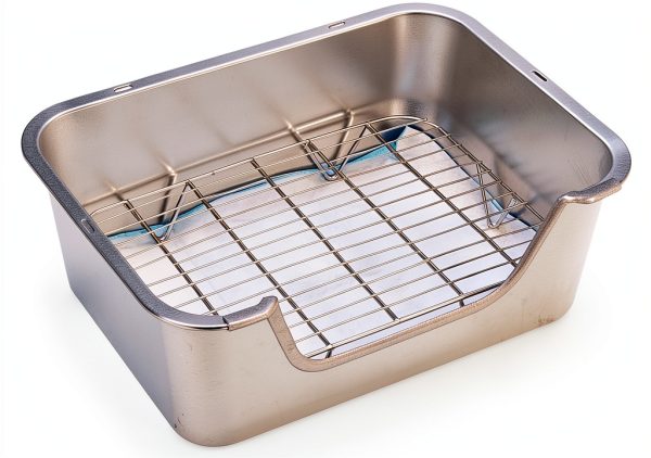 Sorstrem Stainless Steel Rabbit Litter Tray Hygienic Easy-2