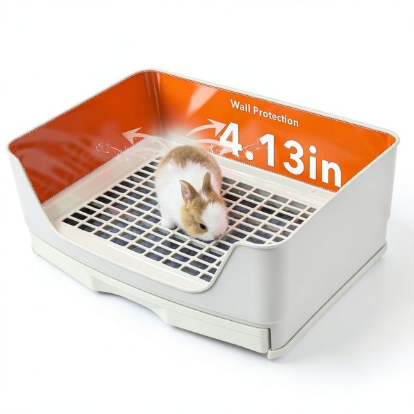 RUBYHOME Large Rabbit Litter Box Plastic-6