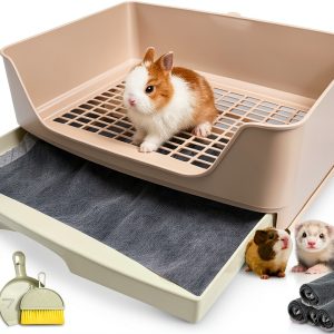RUBYHOME Large Rabbit Litter Box Plastic-0