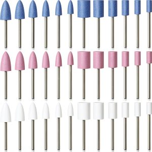 36pcs Shank Abrasive Grinding Wheel Heads Set Maitys 1/8in 3 Colors-0
