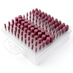 Abrasive Polishing Bits ChgImposs 100 Pcs 1/8" Shank Wheel Kit Pink-0