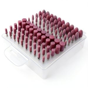 Abrasive Polishing Bits ChgImposs 100 Pcs 1/8" Shank Wheel Kit Pink-0