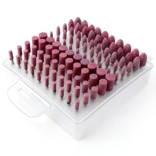 Abrasive Polishing Bits ChgImposs 100 Pcs 1/8" Shank Wheel Kit Pink-0