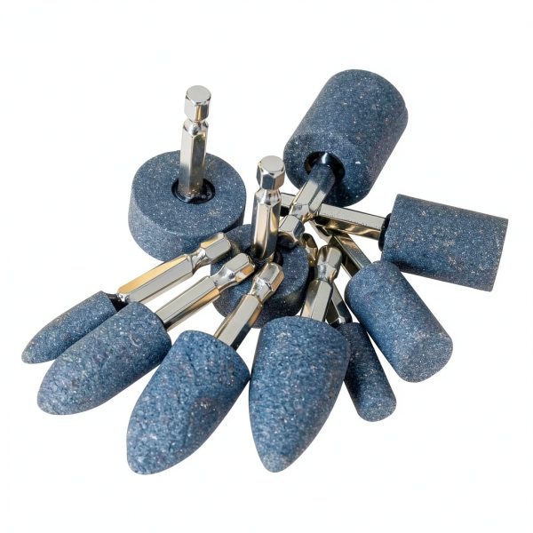 10 Pcs Multiple Shapes Rotary Grinding Stone with 1/4-Inch Hex Shank Abrasive Stone Mounted Grinding Point for Drill-0