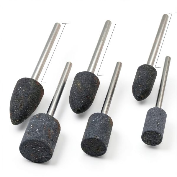 8 Pcs Extra Long Shank Grinding Stone, 1/4" Extended Shank Aluminum Oxide Mounted Grinding Points for Drill Rotary Tools-2