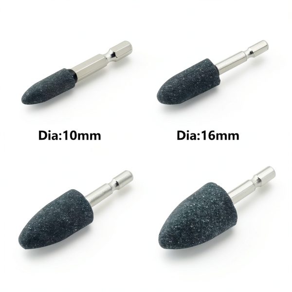 10 Pcs Multiple Shapes Rotary Grinding Stone with 1/4-Inch Hex Shank Abrasive Stone Mounted Grinding Point for Drill-1