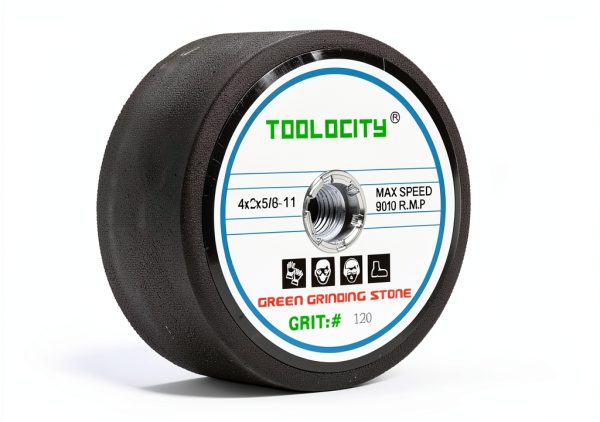 4" Green Grinding Stone 120 Grit by Toolocity 4x2" 5/8-11 Thread-0