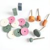 45 Pcs Rotary Grinding Stones - 1/8" Shank Abrasive Mounted Stone Grinding Point Sharpening Bits for Rotary Tools-4