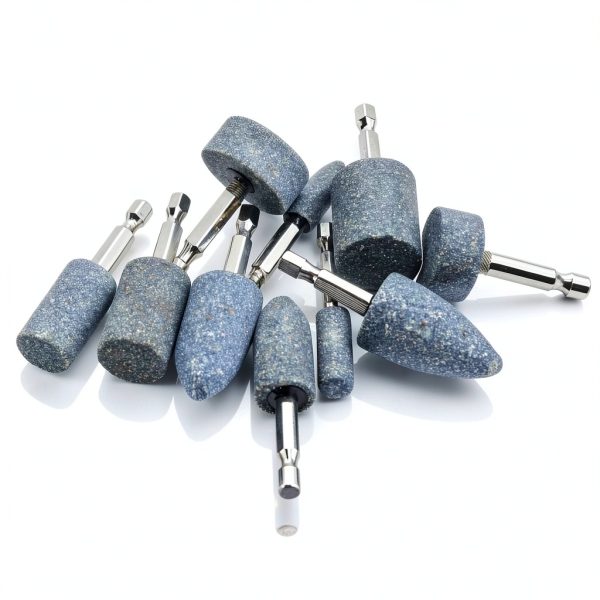 10 Pcs Multiple Shapes Rotary Grinding Stone with 1/4-Inch Hex Shank Abrasive Stone Mounted Grinding Point for Drill-4