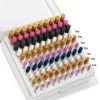 Luo ke 100 Pcs Grinding Stones Sets - 1/8'' Shank Assorted Abrasive Stone Mounted Grinding Bits Aluminum Oxide Grinding Stone for Rotary Tools Includes Dremel (Mixed Color)-1