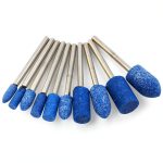 AUTOTOOLHOME 1/8" Shank Abrasive Mounted Stone Grinding Bits Sanding Drill Bit for Rotary Tool Flap Wheel for Grinding, Polishing, Deburring Ferrous Metal 10 Pack-0