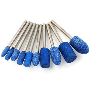 AUTOTOOLHOME 1/8" Shank Abrasive Mounted Stone Grinding Bits Sanding Drill Bit for Rotary Tool Flap Wheel for Grinding, Polishing, Deburring Ferrous Metal 10 Pack-0